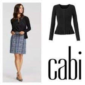 CAbi Black Ruffle Party Cardigan Sweater XS Style 5287